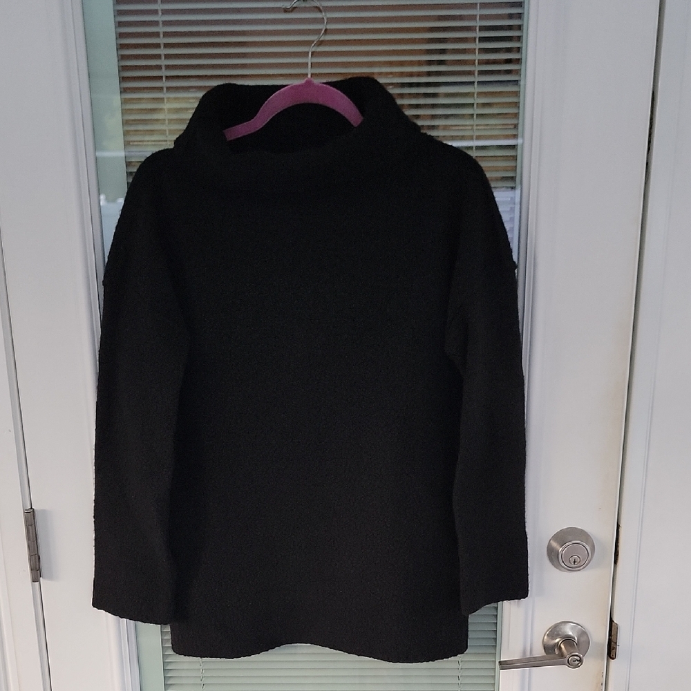 COS Boucle Cowl Neck Wool Blend Sweater Sz S Black